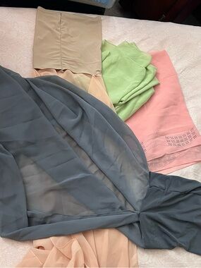 Chiffon scarfs hijabs lot with caps attached and without
